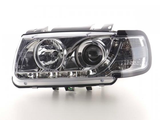 Scheinwerfer Set Daylight LED TFL-Optik VW Polo Typ 6N  94-99 chrom