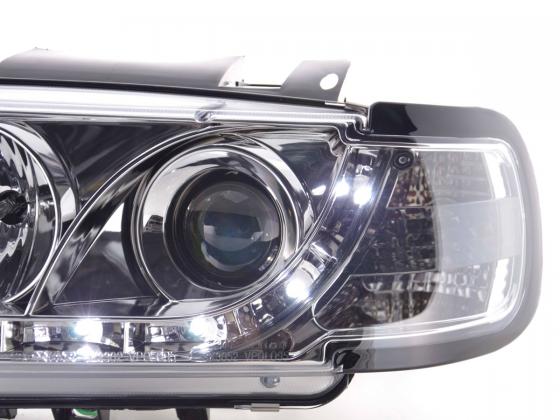 Scheinwerfer Set Daylight LED TFL-Optik VW Polo Typ 6N  94-99 chrom