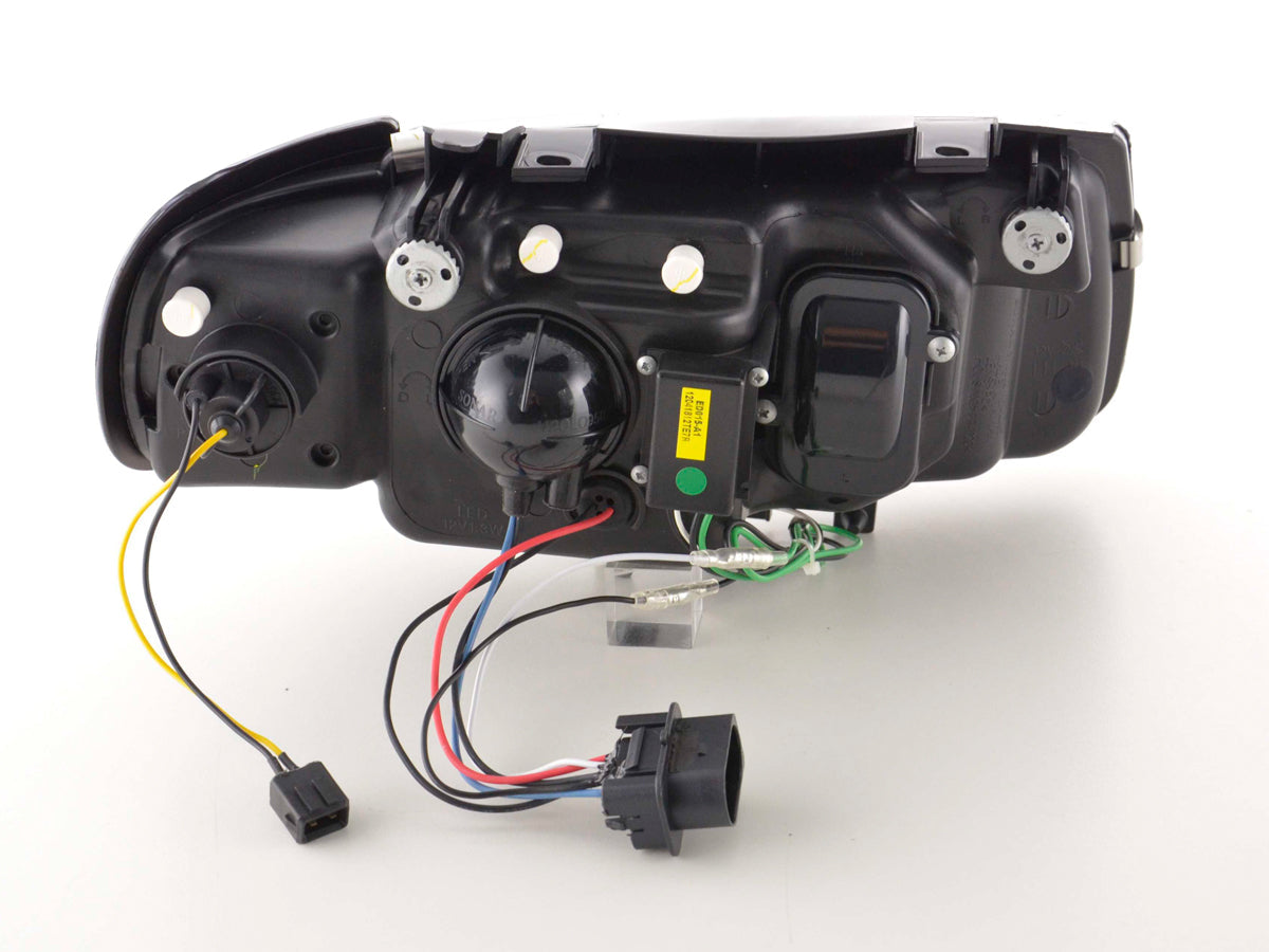 Scheinwerfer Set Daylight LED TFL-Optik VW Polo Typ 6N Bj. 94-99 schwarz
