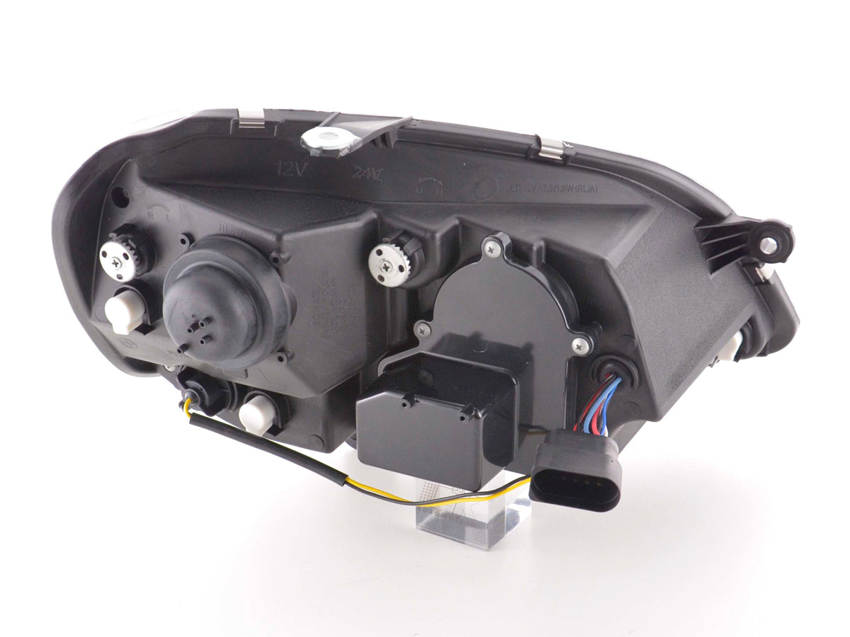 Scheinwerfer Set Daylight LED TFL-Optik VW Polo Typ 9N3 Bj. 05-09 chrom