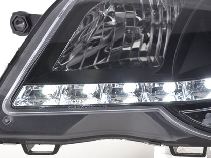 Scheinwerfer Set Daylight LED Tagfahrlicht VW Polo 9N3 Bj. 05-09 schwarz
