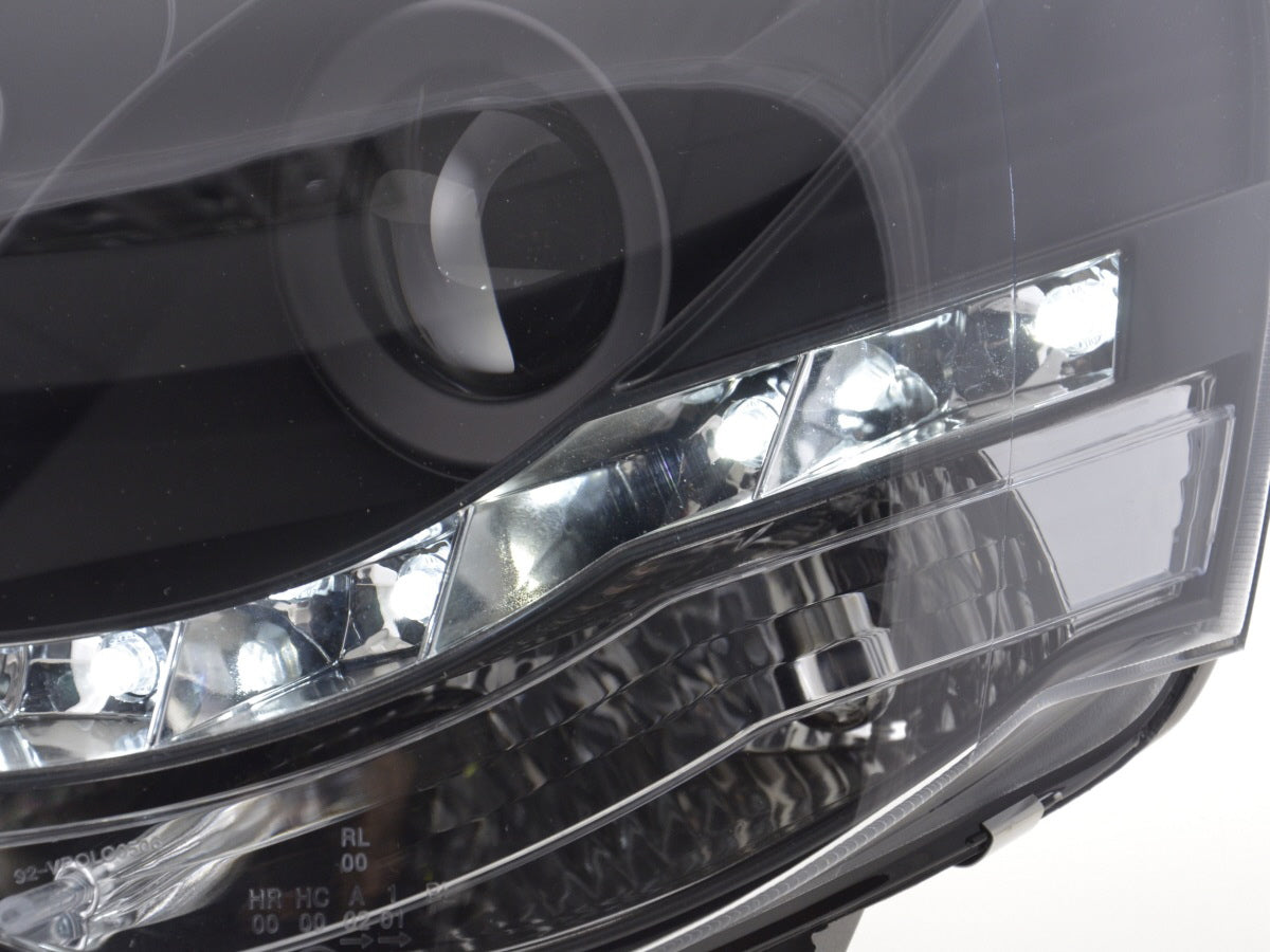 Scheinwerfer Set Daylight LED Tagfahrlicht VW Polo 9N3 Bj. 05-09 schwarz