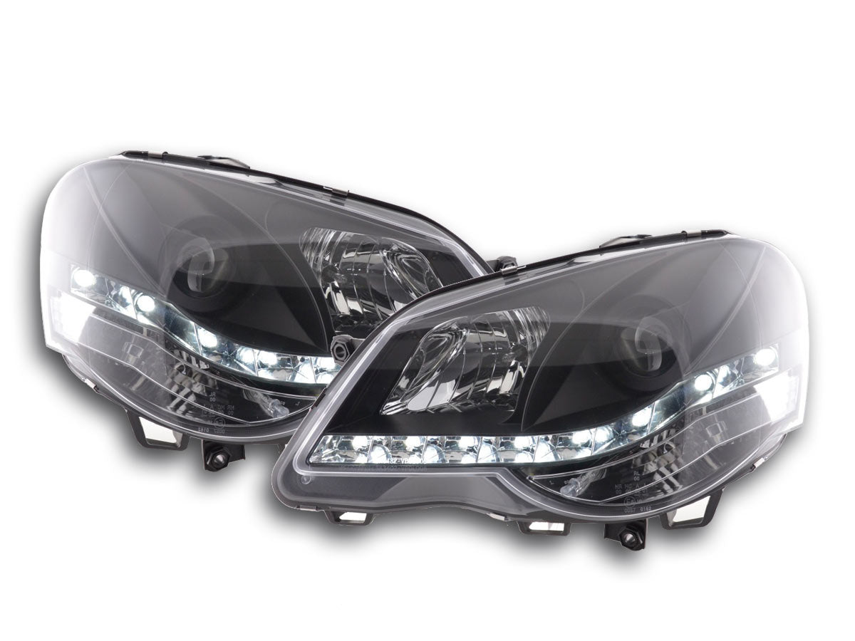 Scheinwerfer Set Daylight LED Tagfahrlicht VW Polo 9N3 Bj. 05-09 schwarz