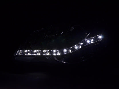 Scheinwerfer Set Daylight LED TFL-Optik VW Polo Typ 9N3 Bj. 05-09 chrom für Rechtslenker