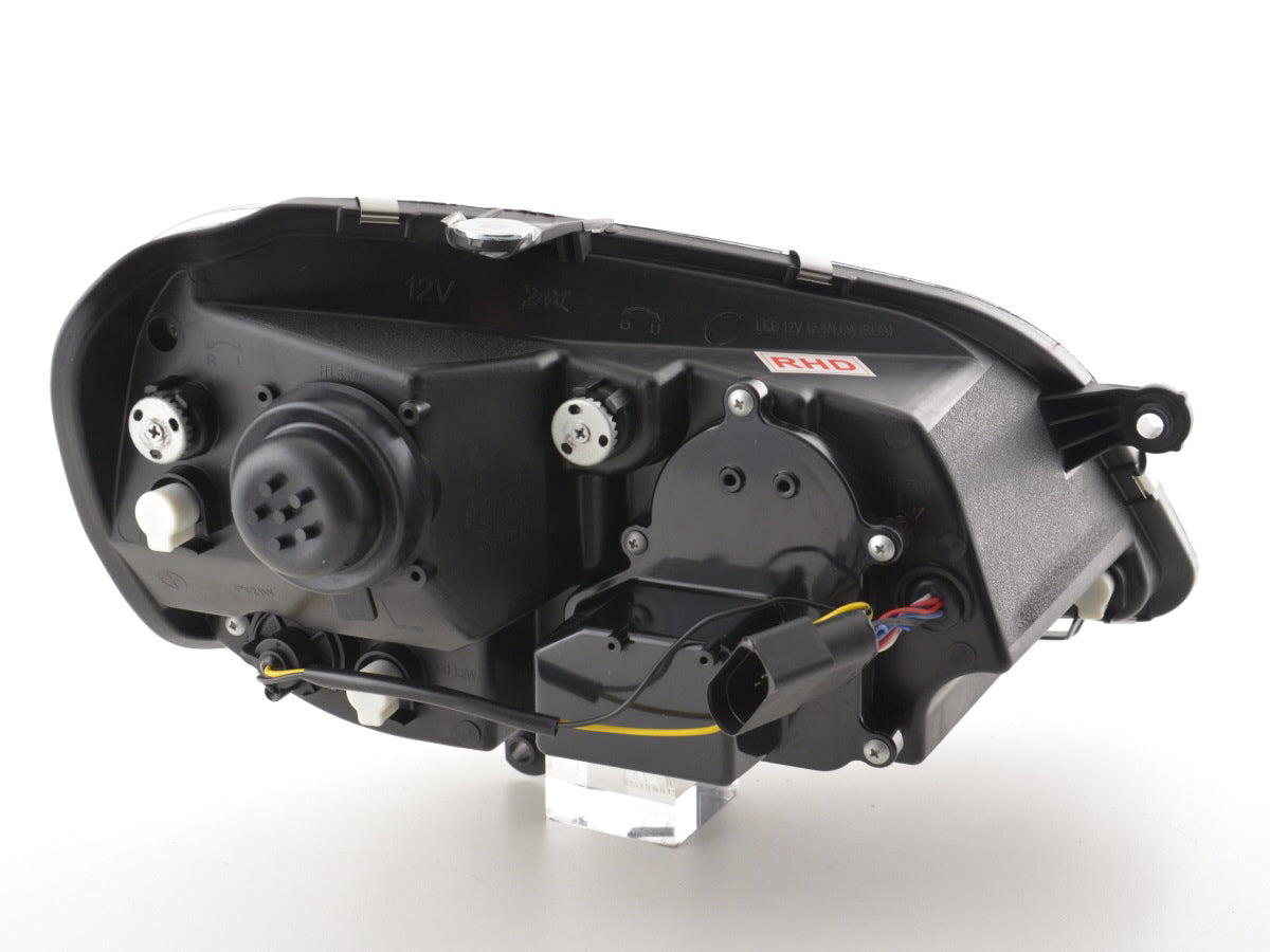 Scheinwerfer Set Daylight LED TFL-Optik VW Polo Typ 9N3 Bj. 05-09 chrom für Rechtslenker