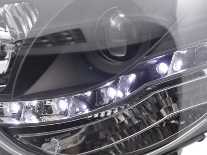 Scheinwerfer Set Daylight LED TFL-Optik VW Polo Typ 9N3  05-09 schwarz für Rechtslenker