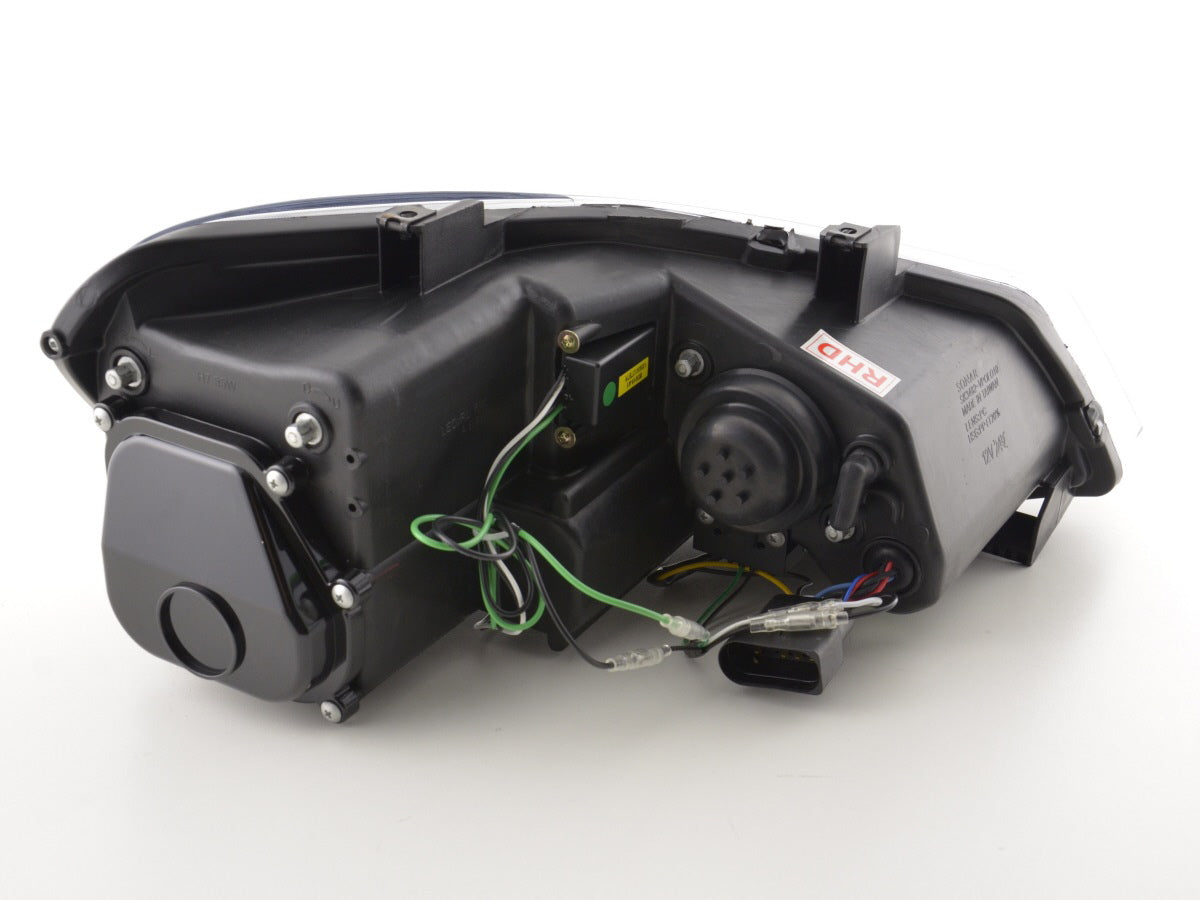Scheinwerfer Set Daylight LED TFL-Optik VW Polo Typ 6R Bj. 2010- chrom für Rechtslenker