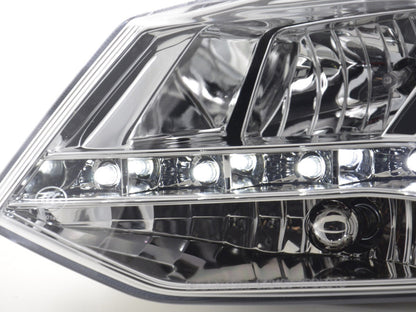 Scheinwerfer Set Daylight LED Tagfahrlicht VW Polo 6R Bj. 09- chrom für Rechtslenker