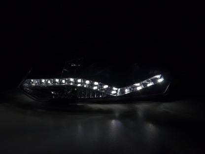 Scheinwerfer Set Daylight LED Tagfahrlicht VW Polo 6R Bj. 09- schwarz für Rechtslenker