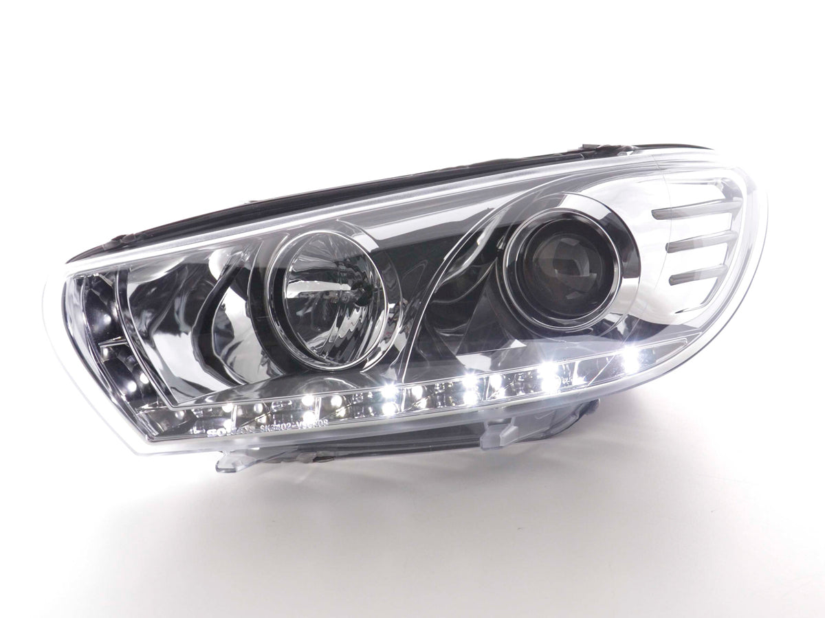 Scheinwerfer Set Daylight LED TFL-Optik VW Scirocco 3 Typ 13 Bj. 08- chrom