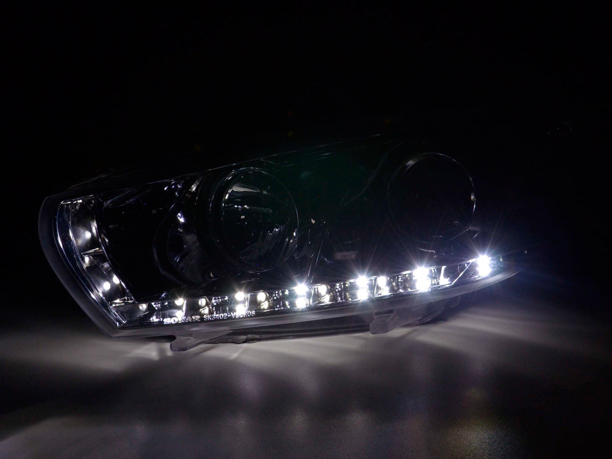 Scheinwerfer Set Daylight LED TFL-Optik VW Scirocco 3 Typ 13 Bj. 08- chrom