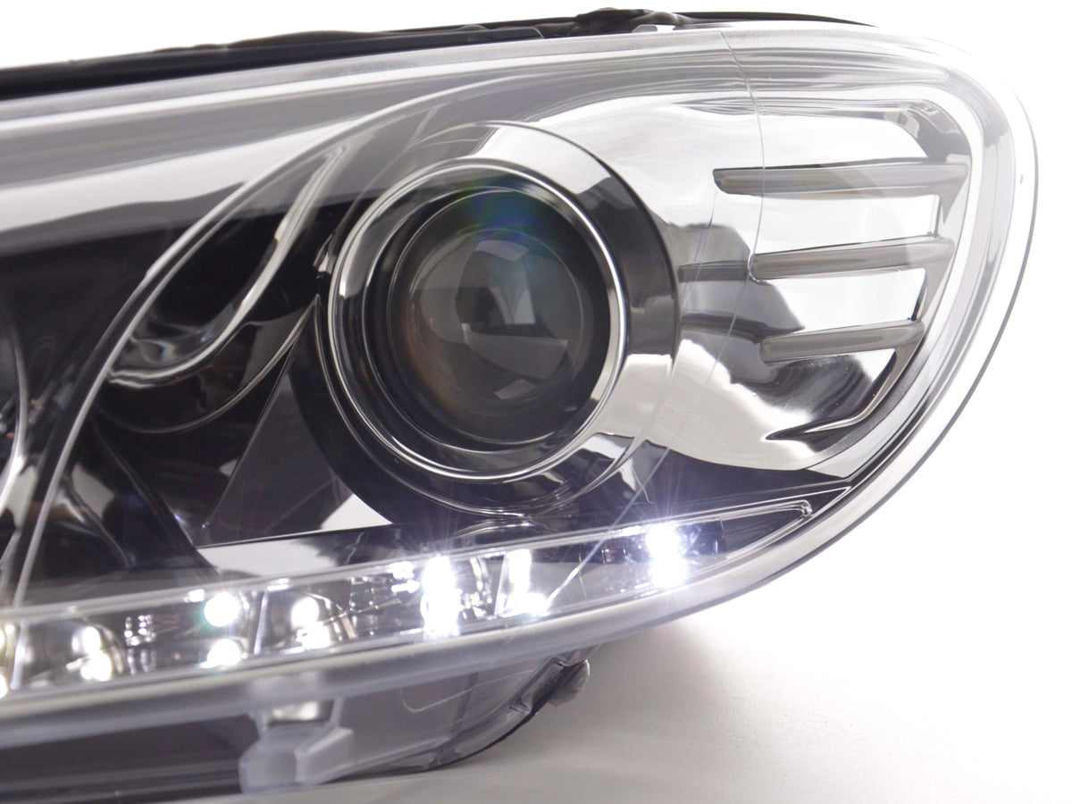 Scheinwerfer Set Daylight LED TFL-Optik VW Scirocco 3 Typ 13 Bj. 08- chrom