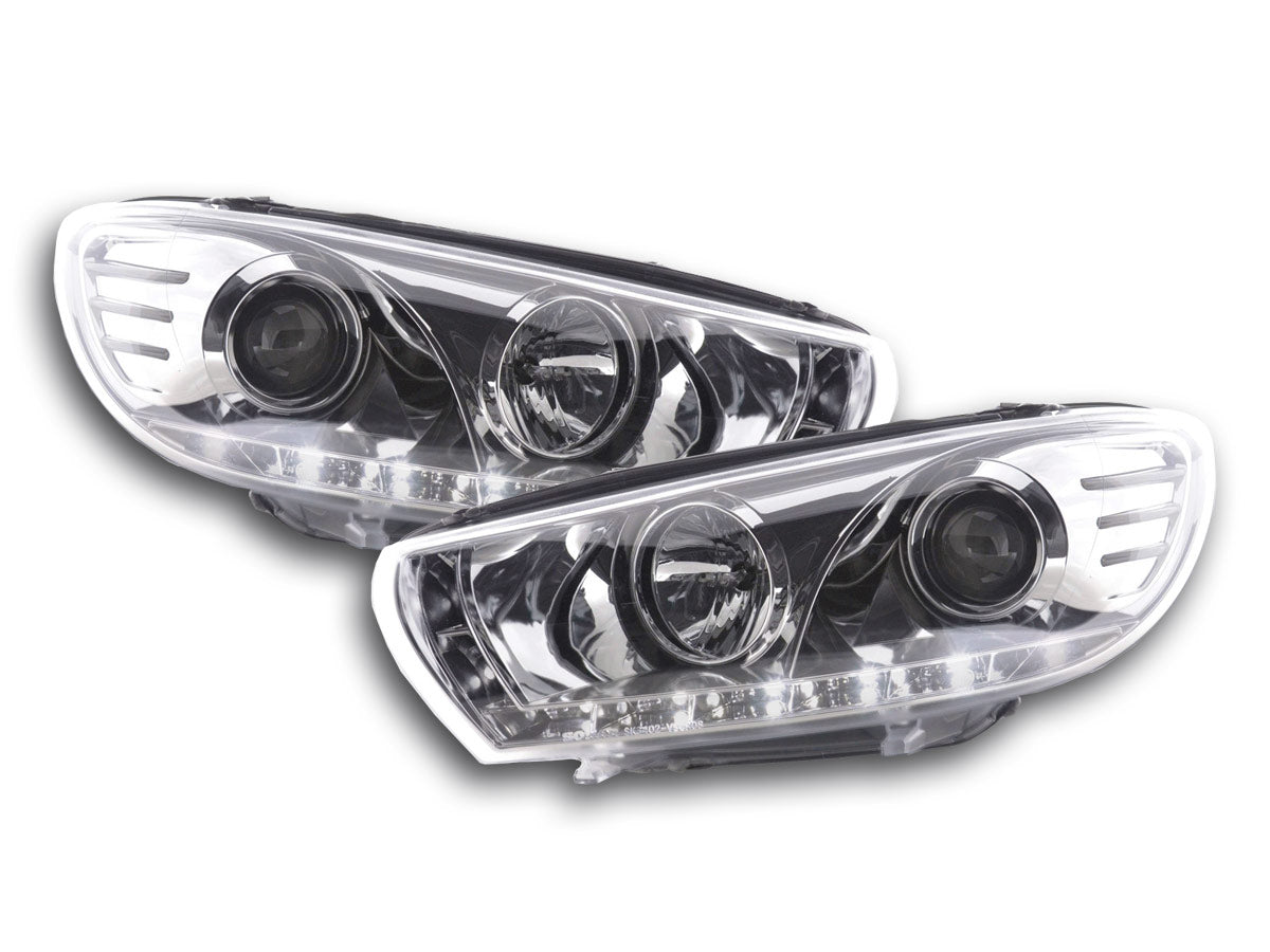 Scheinwerfer Set Daylight LED TFL-Optik VW Scirocco 3 Typ 13 Bj. 08- chrom