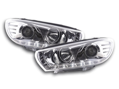 Scheinwerfer Set Daylight LED TFL-Optik VW Scirocco 3 Typ 13 Bj. 08- chrom