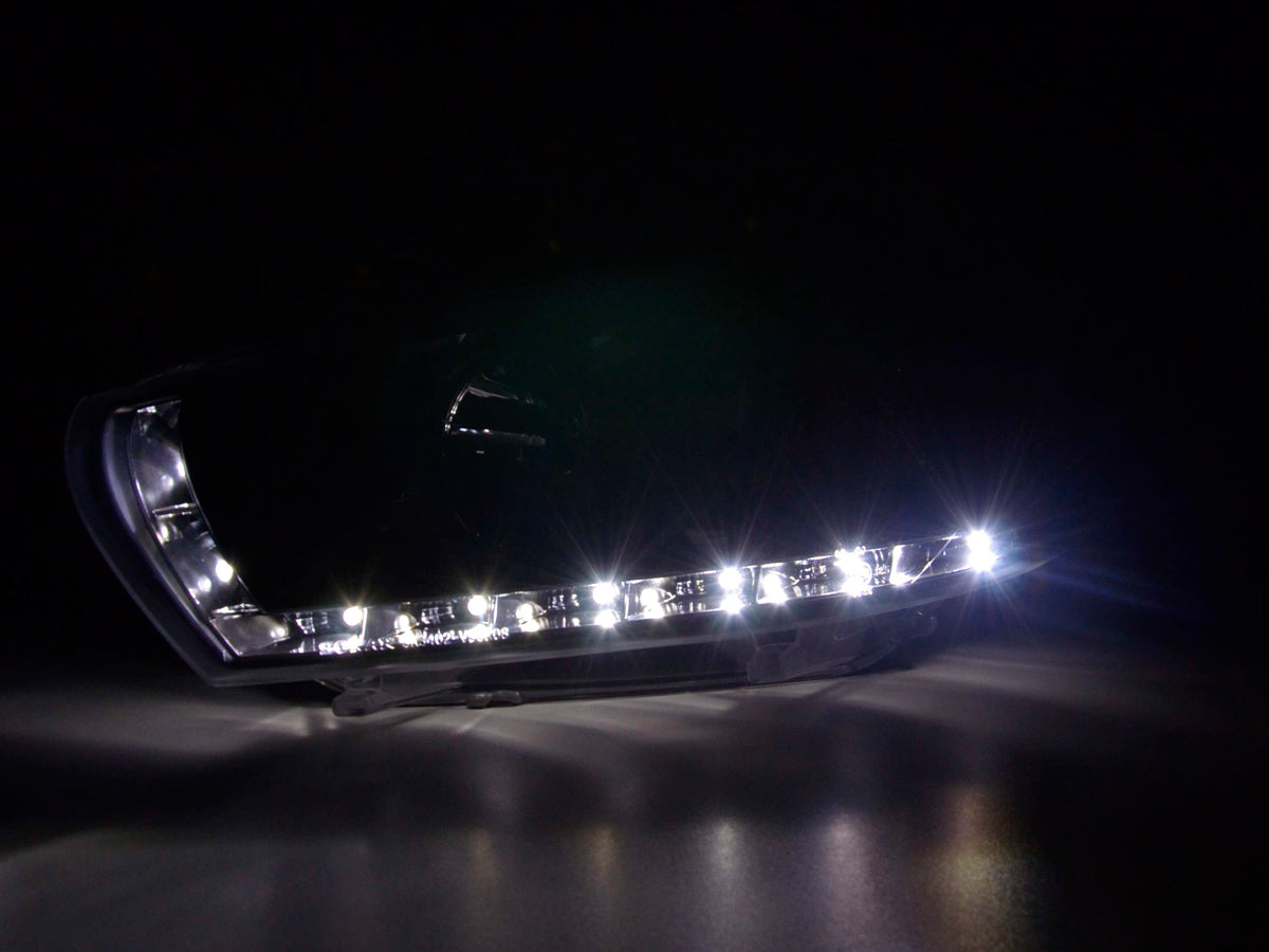 Scheinwerfer Set Daylight LED TFL-Optik VW Scirocco 3 Typ 13 Bj. 08- schwarz