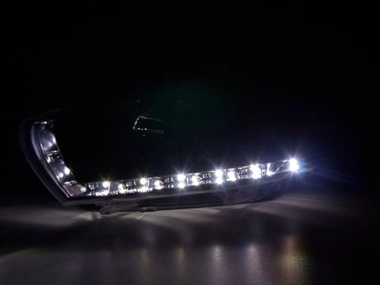 Scheinwerfer Set Daylight LED TFL-Optik VW Scirocco 3 Typ 13 Bj. 08- schwarz