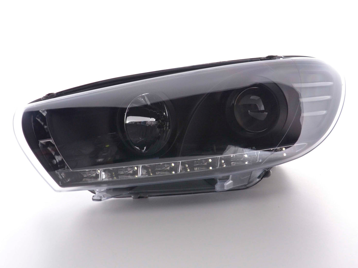 Scheinwerfer Set Daylight LED TFL-Optik VW Scirocco 3 Typ 13 Bj. 08- schwarz