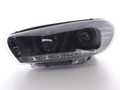 Scheinwerfer Set Daylight LED TFL-Optik VW Scirocco 3 Typ 13 Bj. 08- schwarz