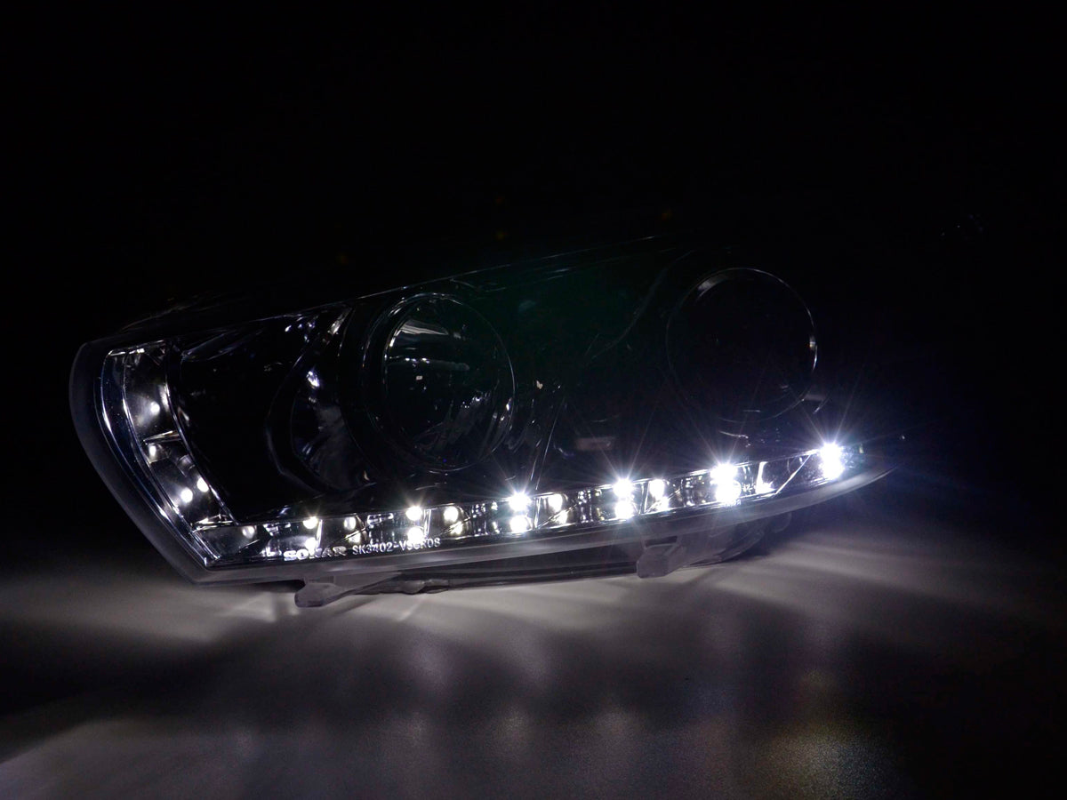 Scheinwerfer Set Daylight LED TFL-Optik VW Scirocco 3 Typ 13 Bj. 08- chrom