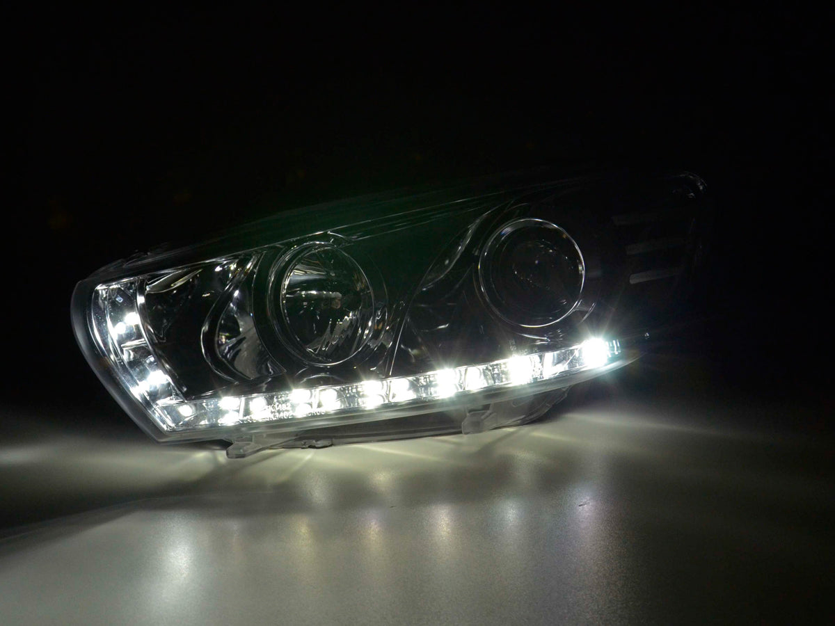 Scheinwerfer Set Daylight LED Tagfahrlicht VW Scirocco 3 Typ 13 chrom