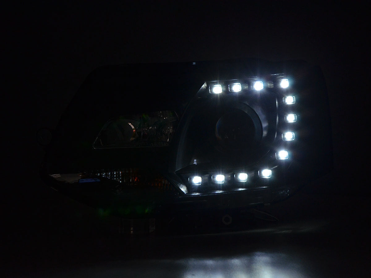 Scheinwerfer Set Daylight LED Tagfahrlicht VW Bus T5 Bj. ab 2009 schwarz