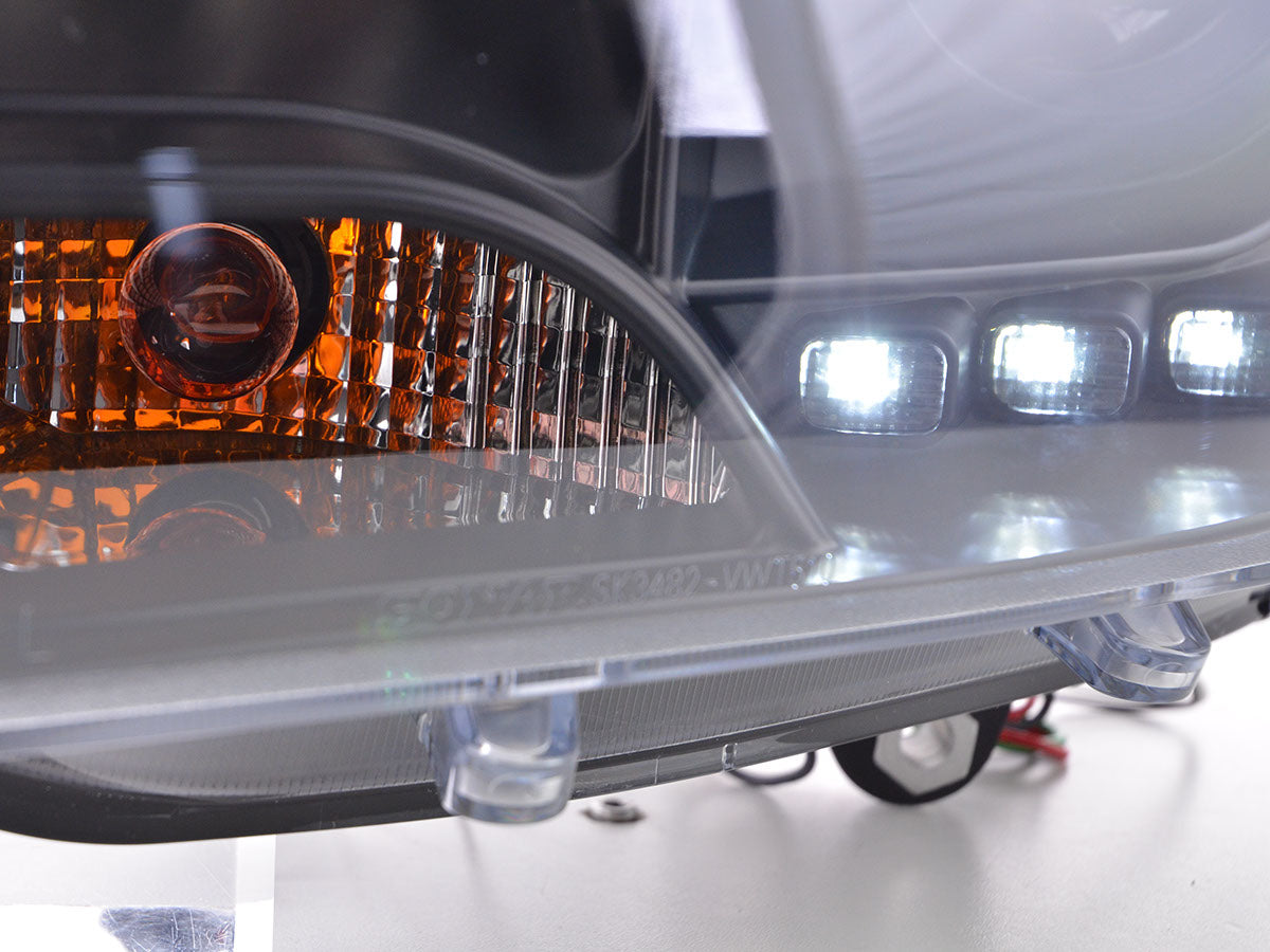 Scheinwerfer Set Daylight LED Tagfahrlicht VW Bus T5  ab 2009 schwarz
