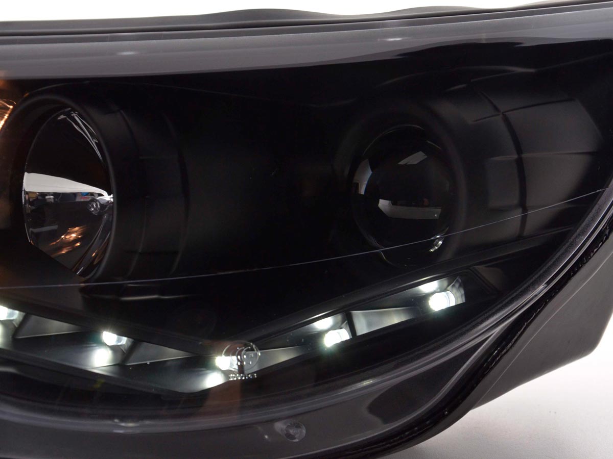 Scheinwerfer Set Daylight LED Tagfahrlicht VW Tiguan Bj. 07-11 schwarz