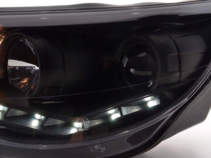 Scheinwerfer Set Daylight LED Tagfahrlicht VW Tiguan Bj. 07-11 schwarz