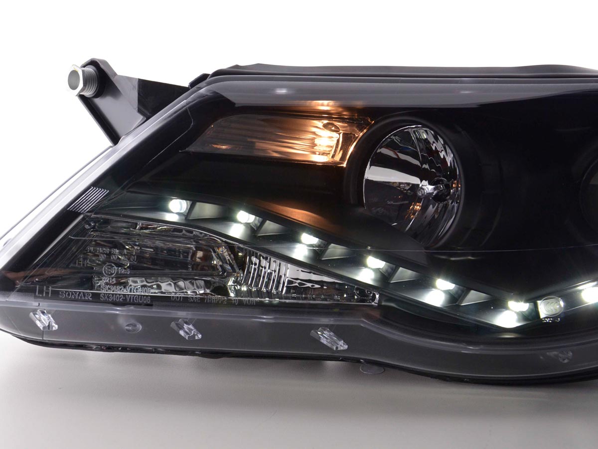 Scheinwerfer Set Daylight LED Tagfahrlicht VW Tiguan Bj. 07-11 schwarz