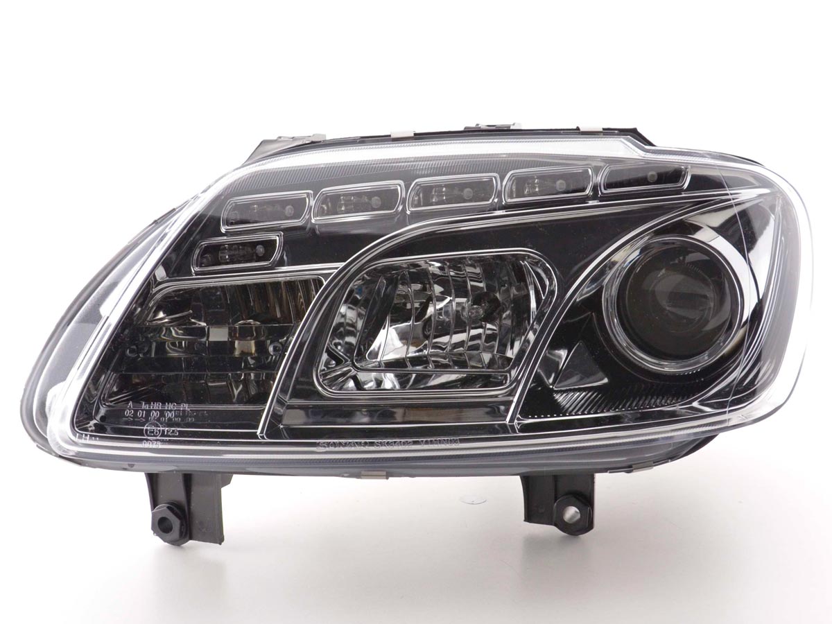 Scheinwerfer Set Daylight LED TFL-Optik VW Touran Typ 1T / VW Caddy Typ 2K Bj. 03- chrom