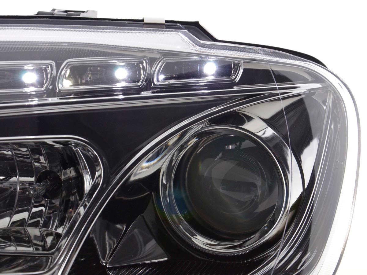 Scheinwerfer Set Daylight LED TFL-Optik VW Touran Typ 1T / VW Caddy Typ 2K Bj. 03- chrom