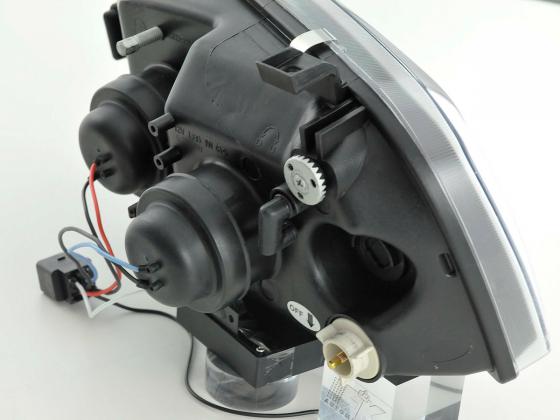 Scheinwerfer Set Daylight LED Tagfahrlicht VW Golf 3 Bj. 91-97 schwarz