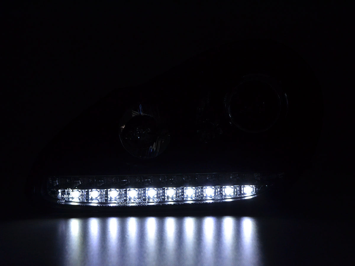 Scheinwerfer Set Xenon Daylight LED TFL-Optik Porsche Cayenne Bj. 03-07 schwarz
