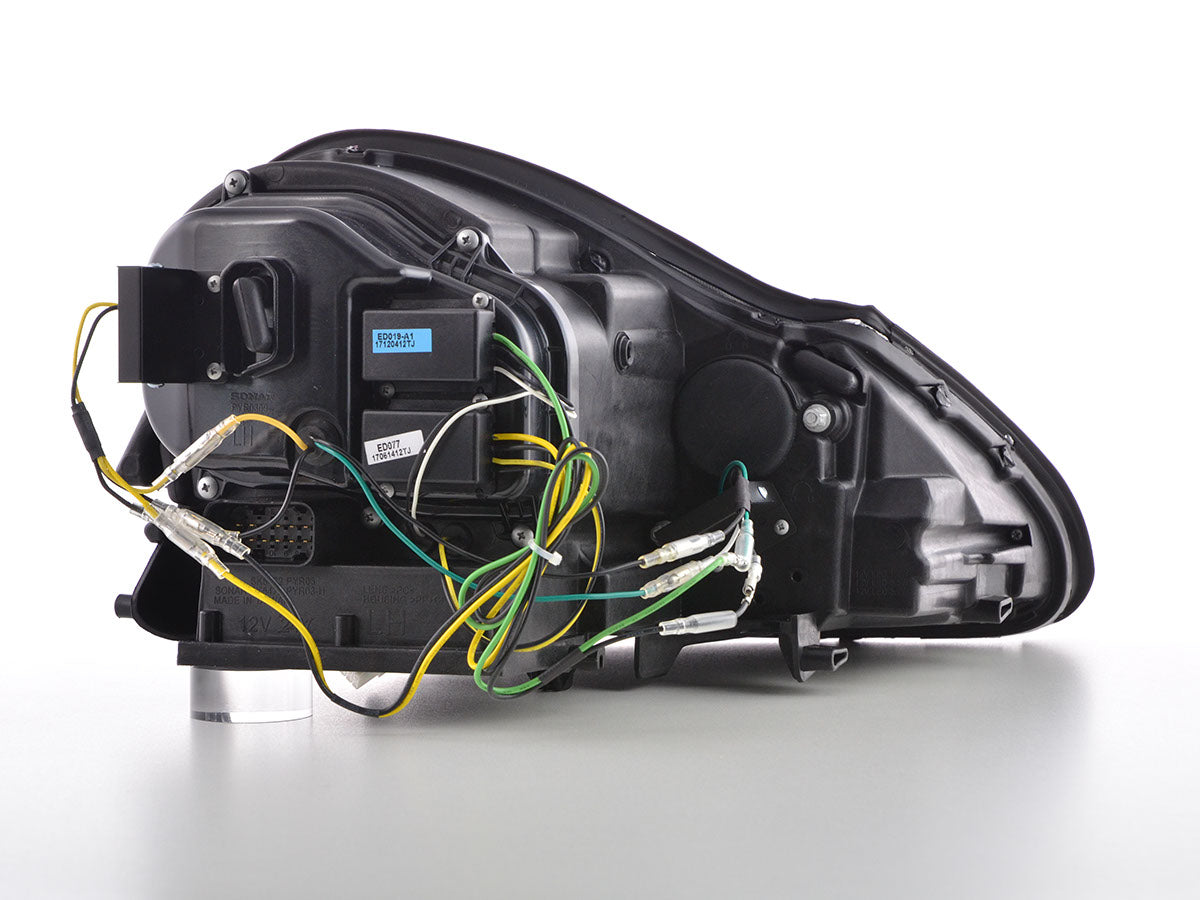 Scheinwerfer Set Xenon Daylight LED TFL-Optik Porsche Cayenne  03-07 schwarz