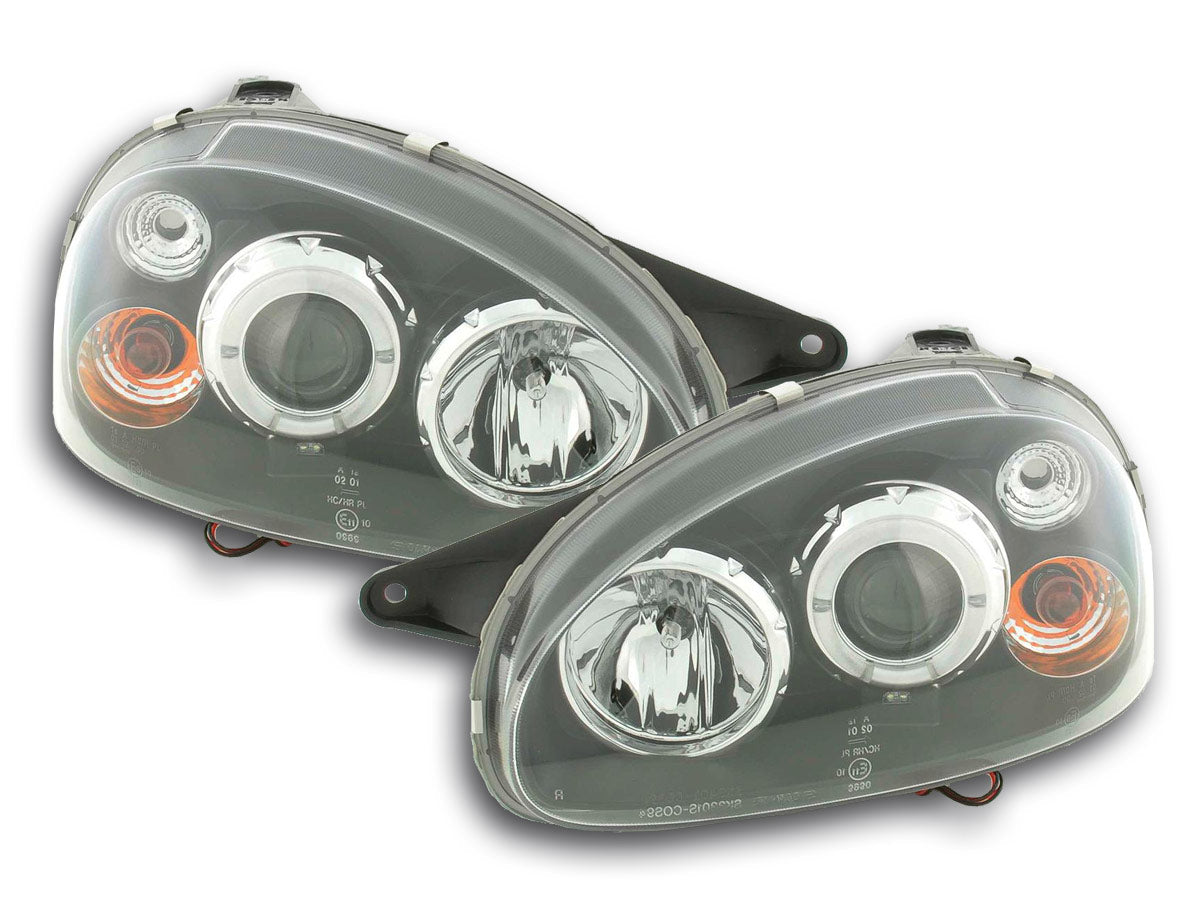 Scheinwerfer Set Opel Corsa B Bj. 94-00 schwarz