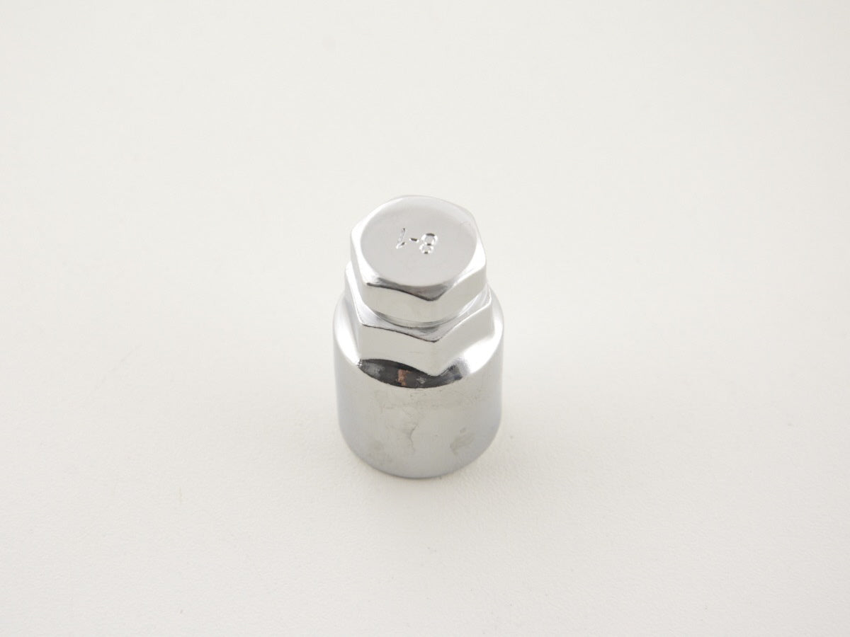 FK Felgenschloss 4er Set M12 x 1,5 KE 4 Radmuttern offen + 1 Adapter chrom