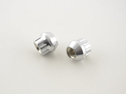 FK Felgenschloss 4er Set M12 x 1,5 KE 4 Radmuttern offen + 1 Adapter chrom