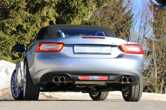 Fiat 124 Spider Endschalldämpfer quer Ausgang rechts/links - 2x76 Typ 25 rechts/links