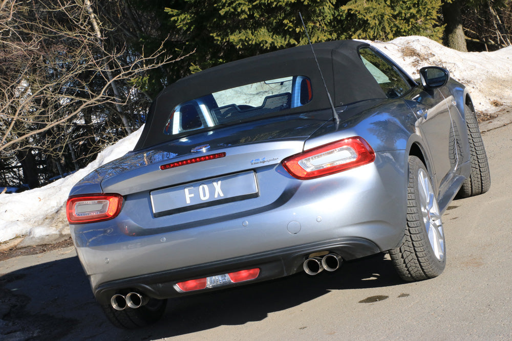 Fiat 124 Spider Endschalldämpfer quer Ausgang rechts/links - 2x76 Typ 25 rechts/links