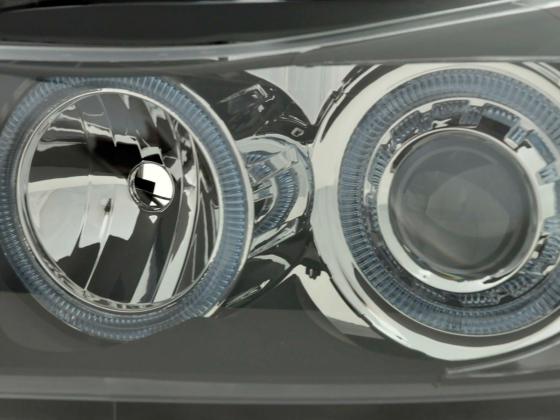 Scheinwerfer Set Angel Eyes BMW 3er Limousine/Touring Typ E90/E91 Bj. 05-08 schwarz