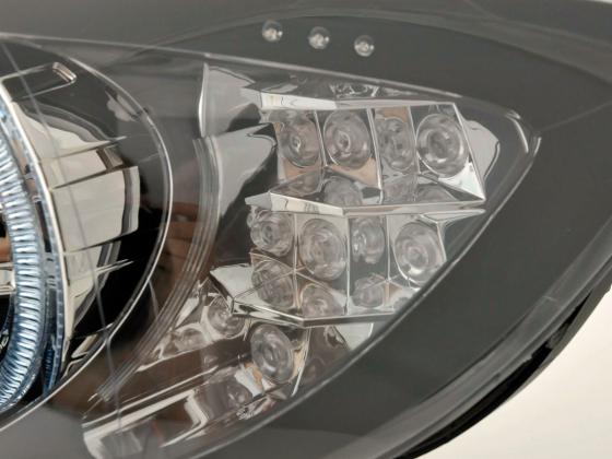 Scheinwerfer Set Angel Eyes BMW 3er Limousine/Touring Typ E90/E91 Bj. 05-08 schwarz