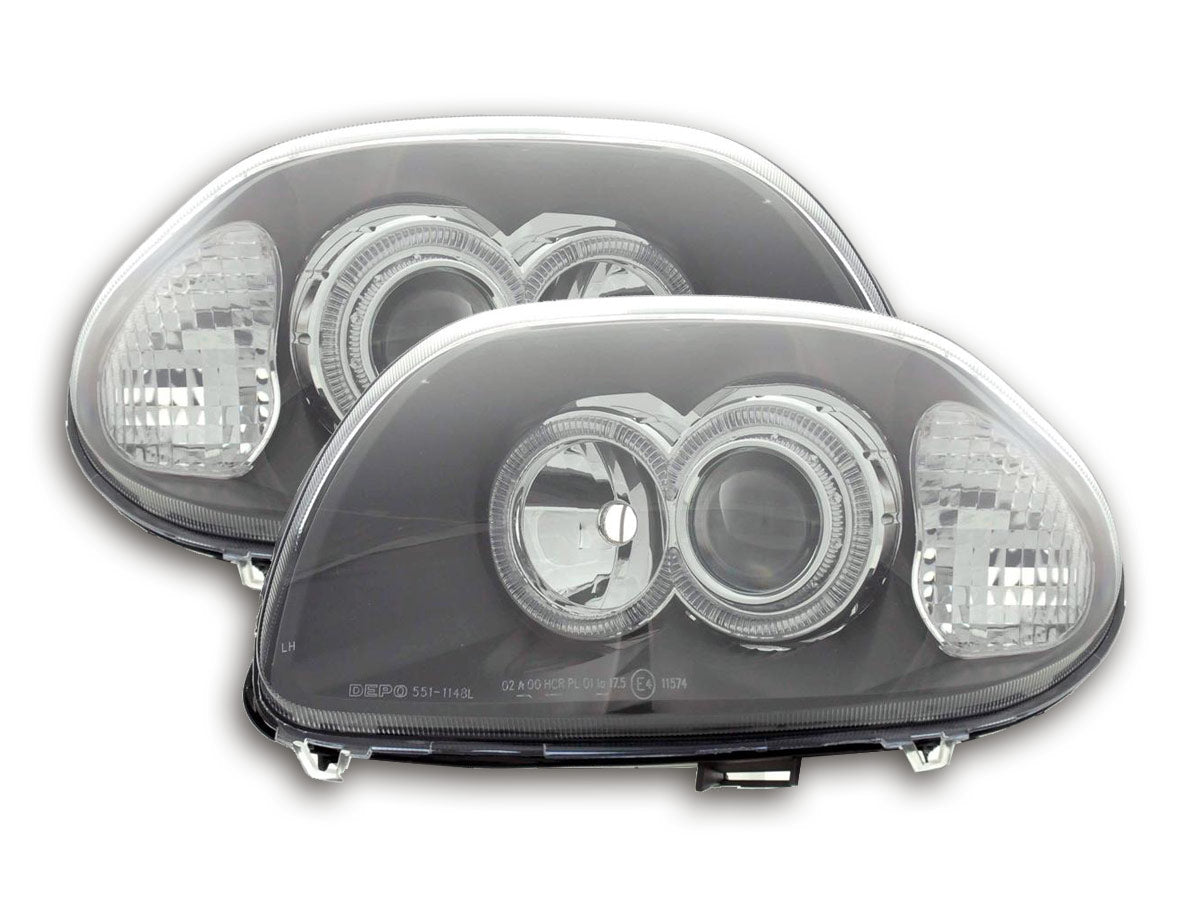 Scheinwerfer Set Renault Clio Typ B  98-01 schwarz