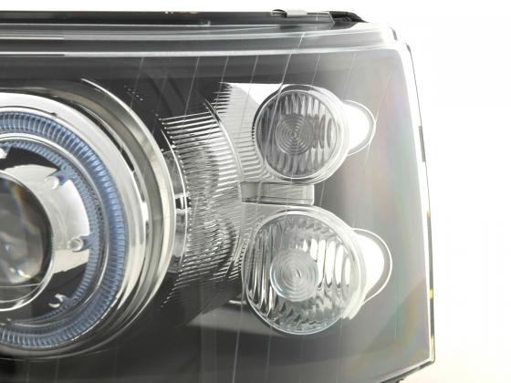 Scheinwerfer Set Angel Eyes VW Bus Typ T5 Bj. 03-09 schwarz