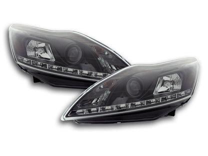 Scheinwerfer Set Daylight LED TFL-Optik Ford Focus 3/5-trg. Bj. 08- schwarz