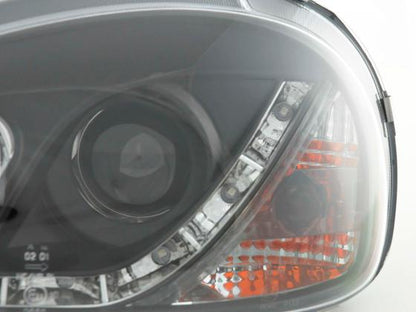 Scheinwerfer Set Daylight LED TFL-Optik Opel Corsa B Bj. 94-00 schwarz