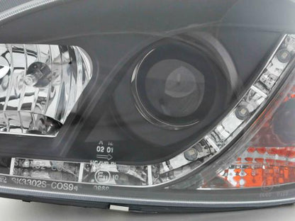 Scheinwerfer Set Daylight LED TFL-Optik Opel Corsa B Bj. 94-00 schwarz