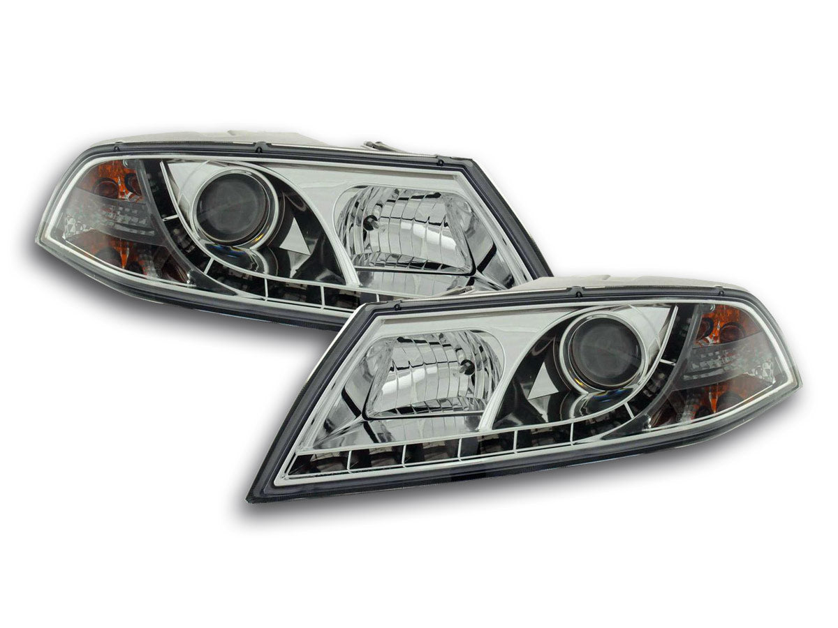 Scheinwerfer Set Daylight LED TFL-Optik Skoda Octavia Typ 1Z Bj. 04-08 chrom