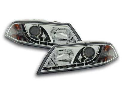 Scheinwerfer Set Daylight LED TFL-Optik Skoda Octavia Typ 1Z Bj. 04-08 chrom