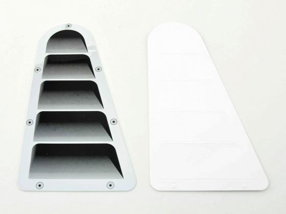 Lufteinlass Aufkleber Set 2x ca. 180 x 95 mm universal