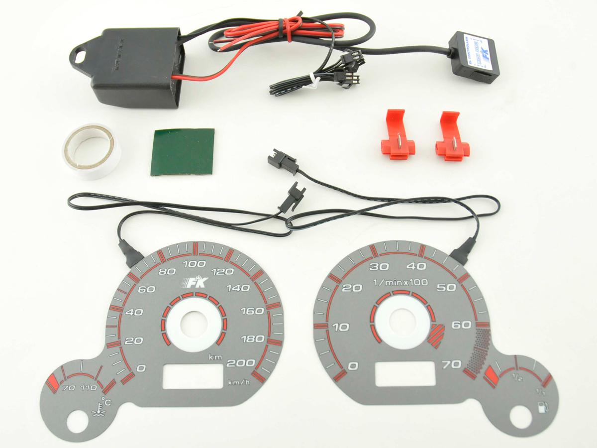 Tachoscheiben Plasmaoptik Set VW Passat (3BG) Bj. 2000-2004 Plasmascheibe Tacho